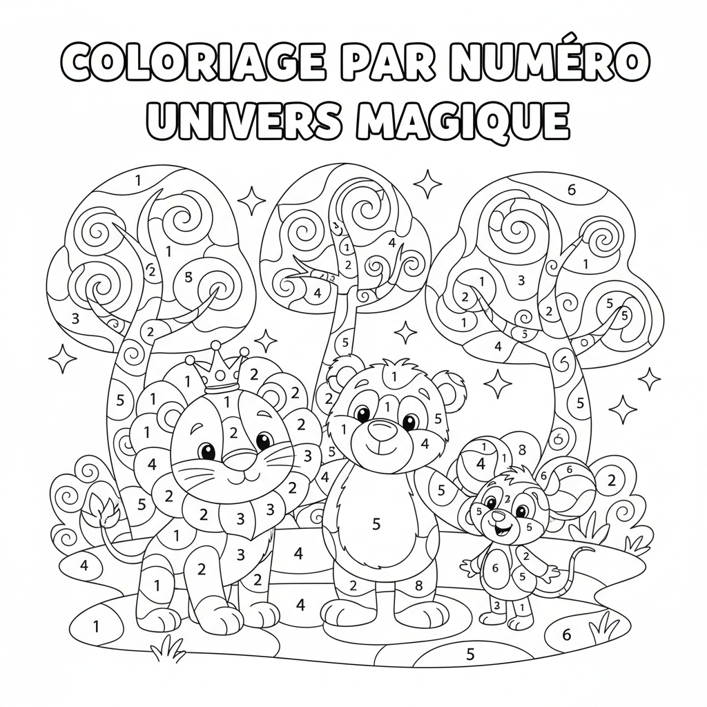 Coloriage Par Numéro Disney Gratuit à Imprimer