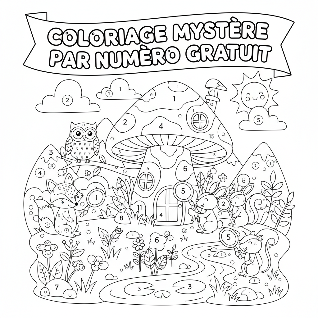 Coloriage coloriage par numero gratuit 3
