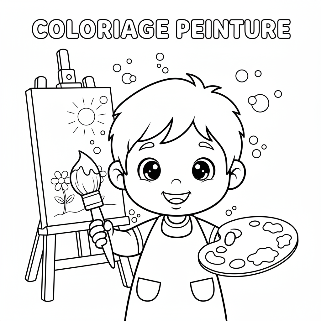 Coloriage coloriage peinture 4