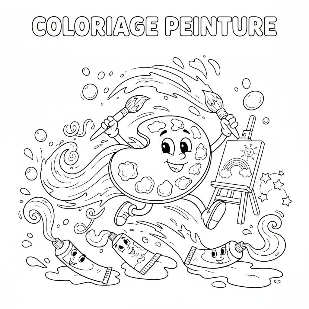 Coloriage coloriage peinture 5
