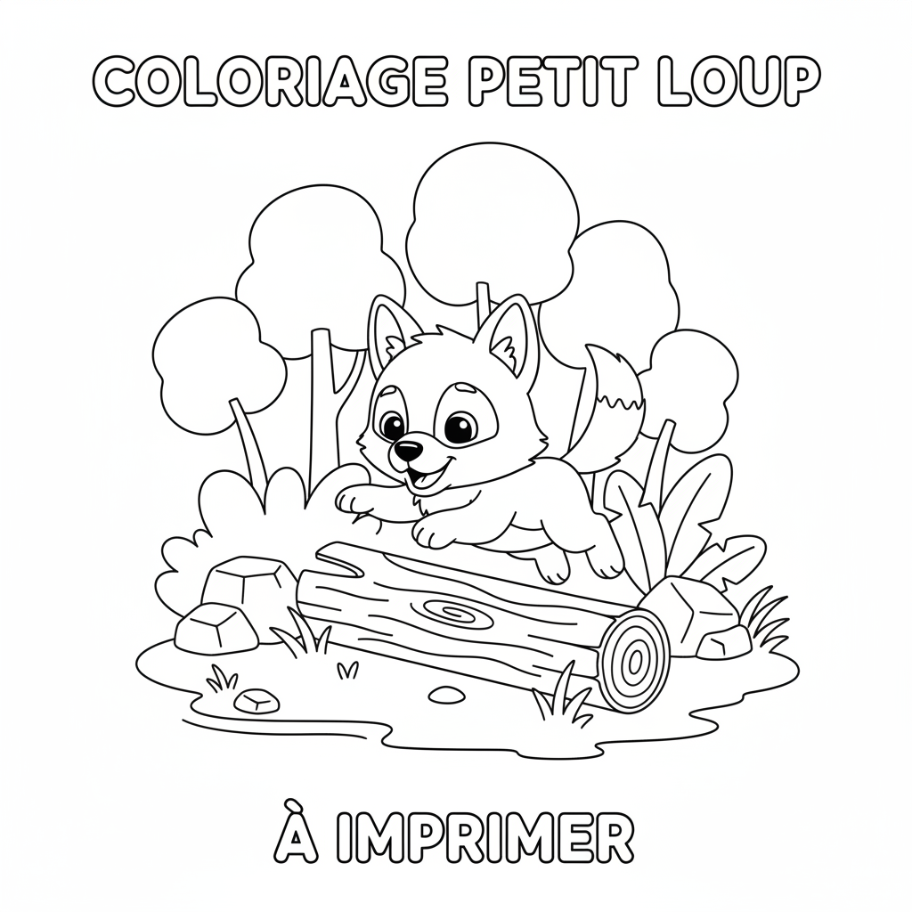Coloriage coloriage petit loup à imprimer 5