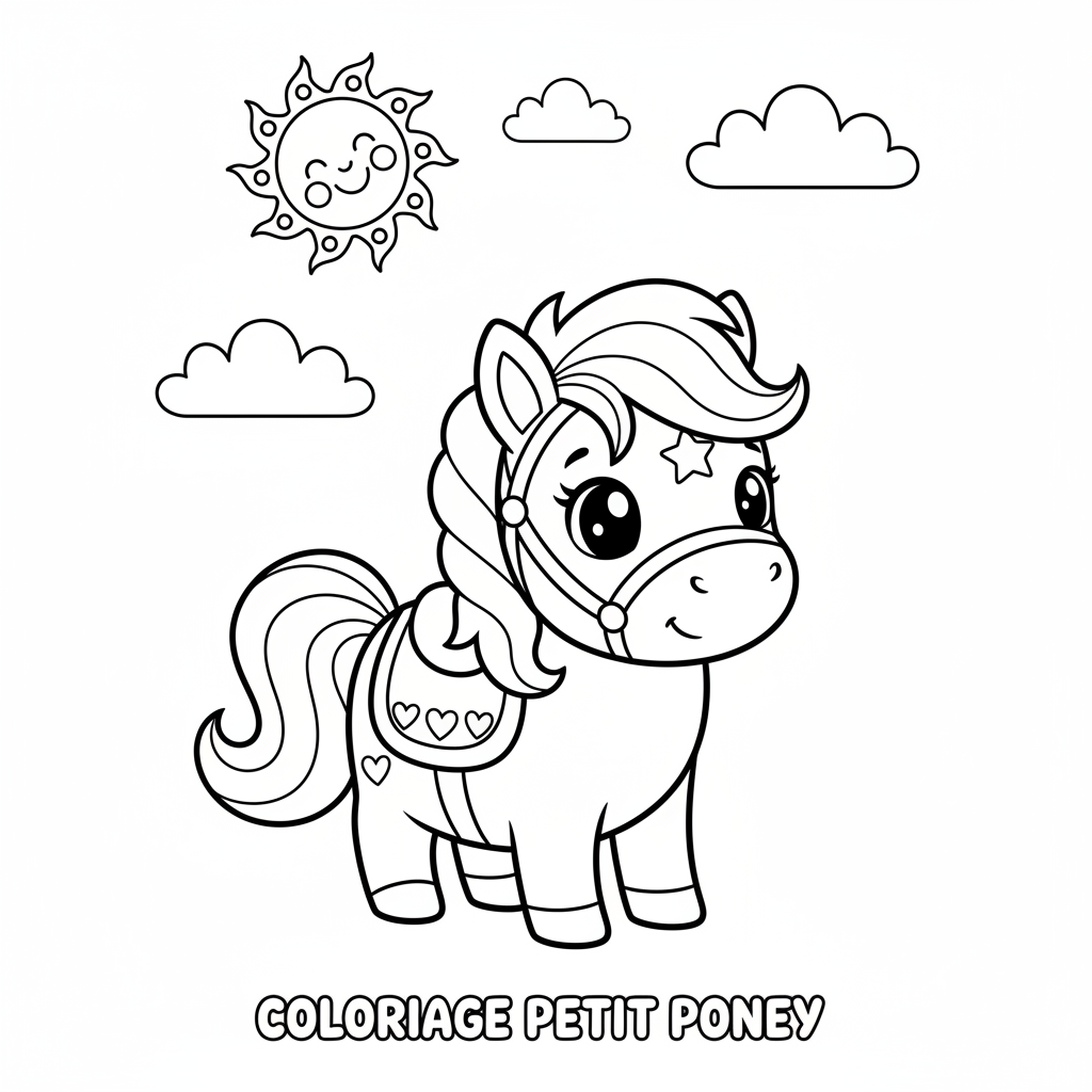 Coloriage Petit Poney Gratuit à Imprimer