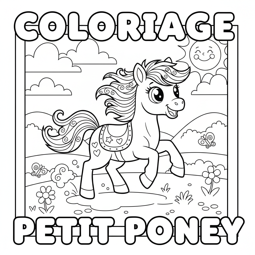 Coloriage coloriage petit poney 5
