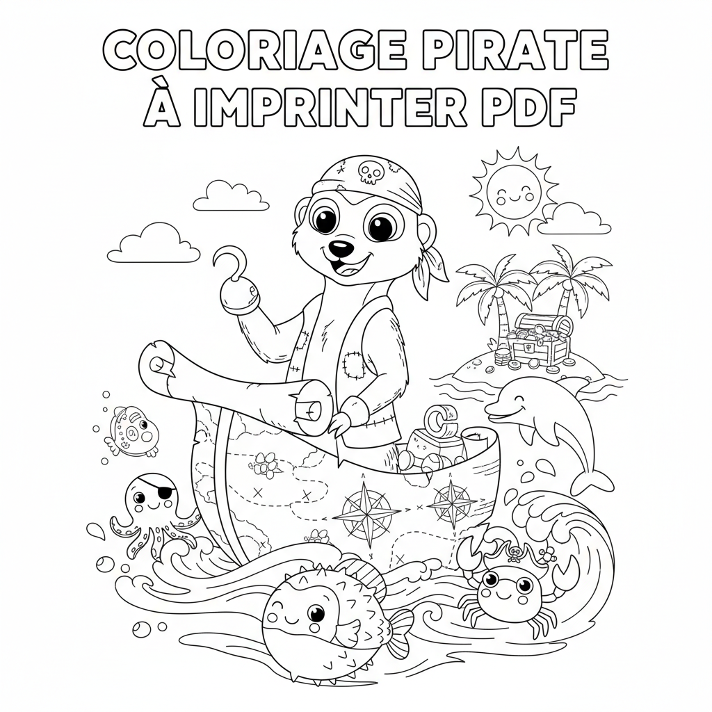 Coloriage coloriage pirate à imprimer pdf 2
