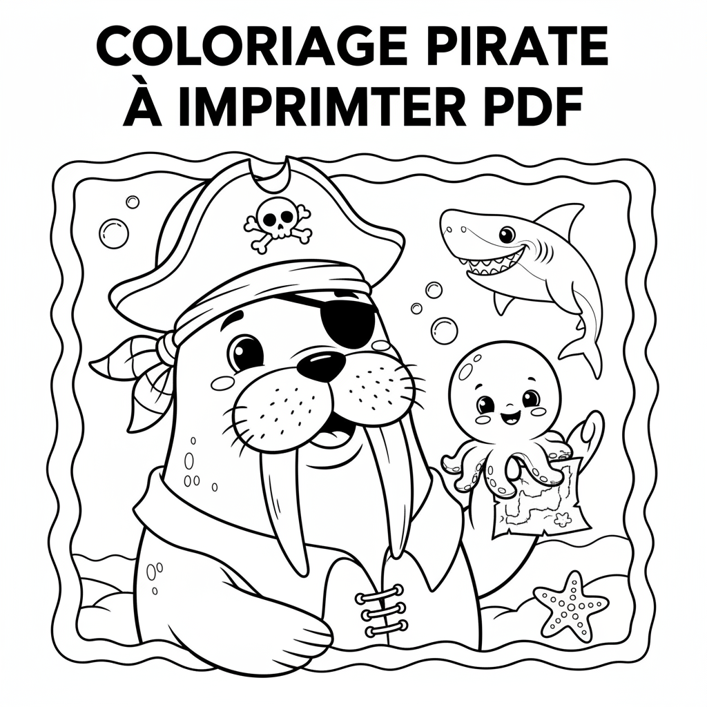 Coloriage coloriage pirate à imprimer pdf 4
