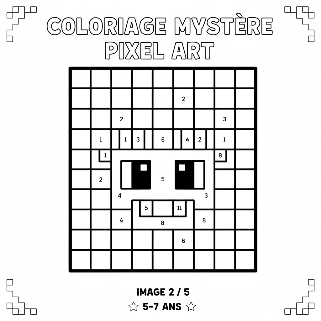 Coloriage coloriage pixel art 2