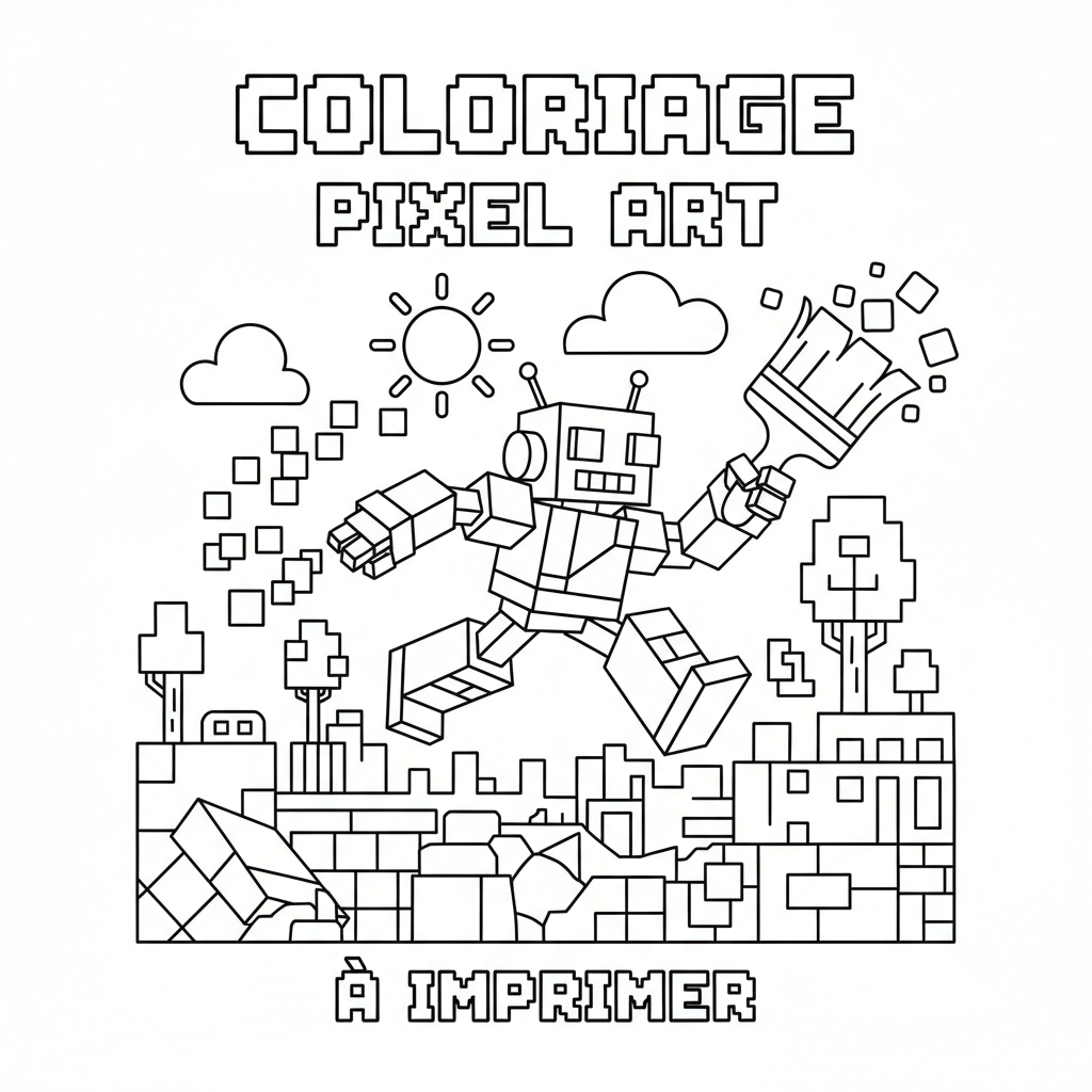 Coloriage coloriage pixel art à imprimer 5