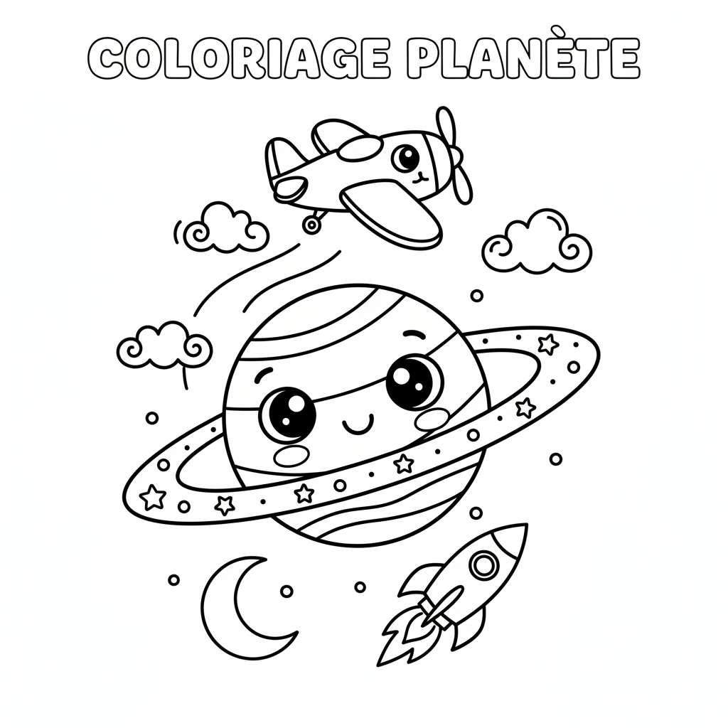 Coloriage coloriage planete