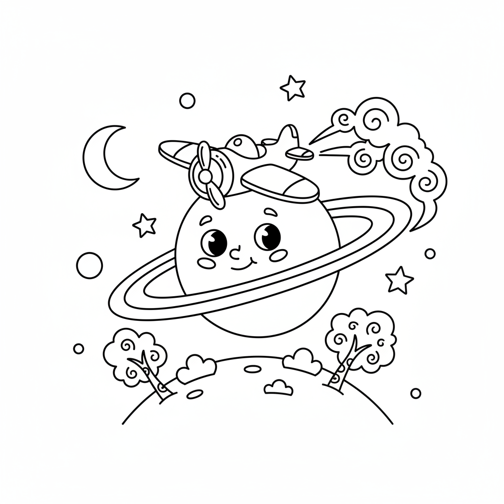 Coloriage coloriage planète 3