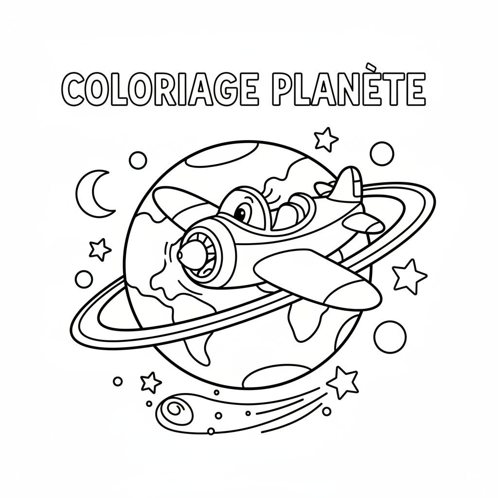 Coloriage coloriage planète 5