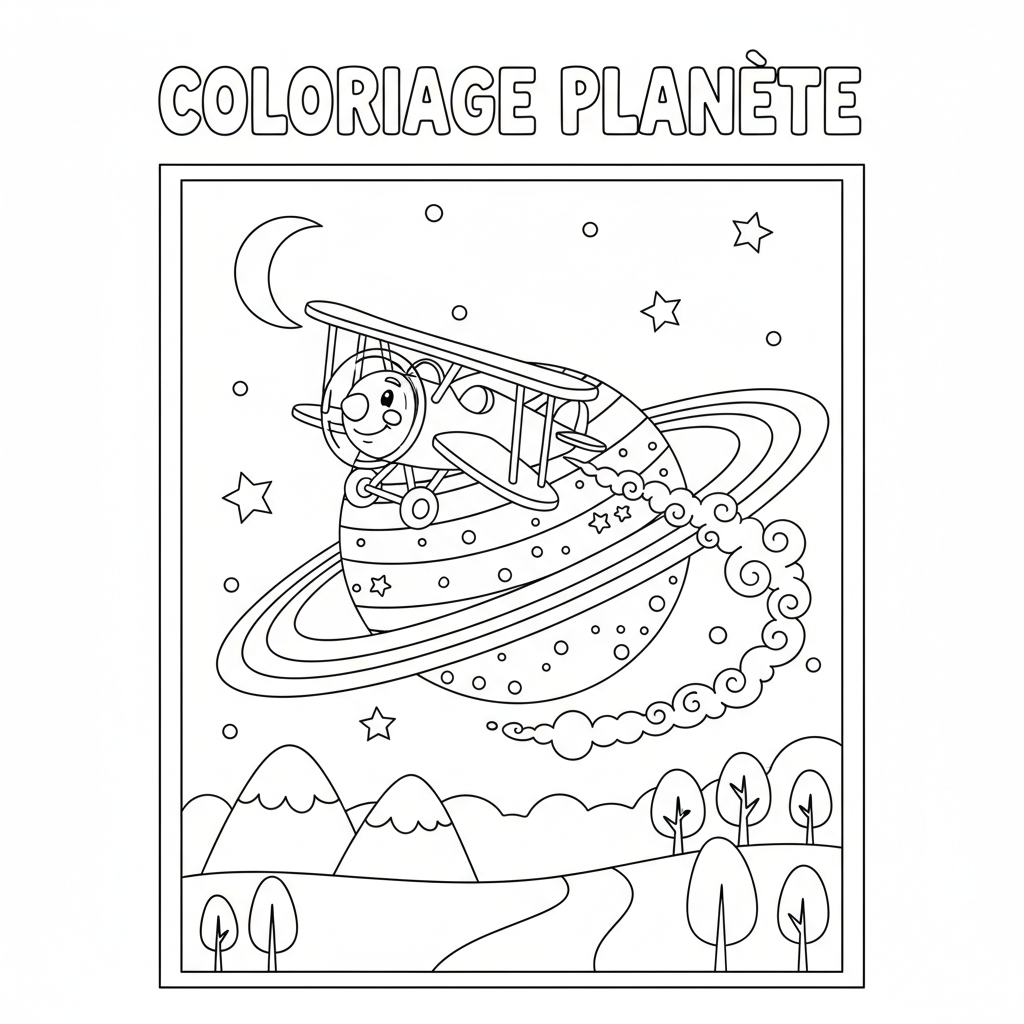 Coloriage coloriage planete 2