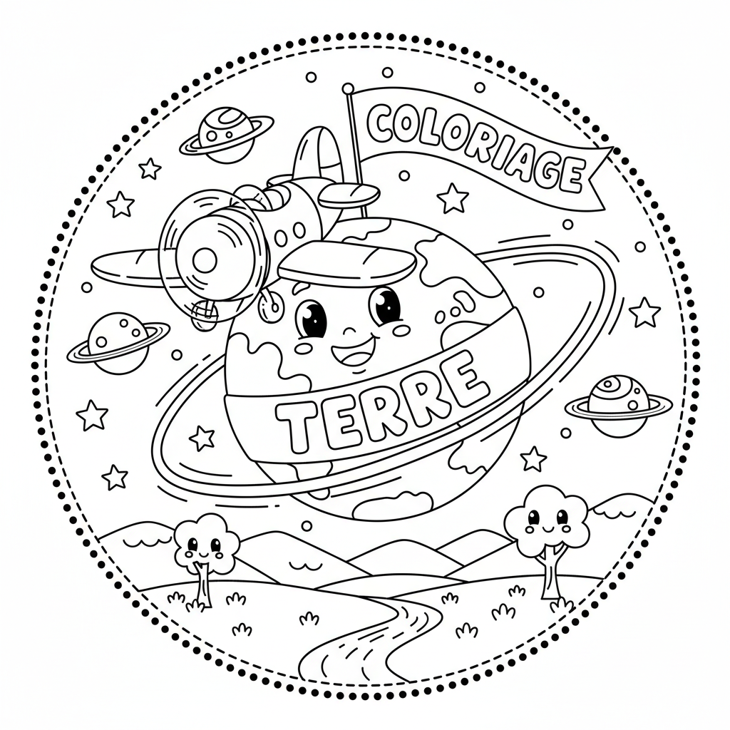 Coloriage coloriage planete 3