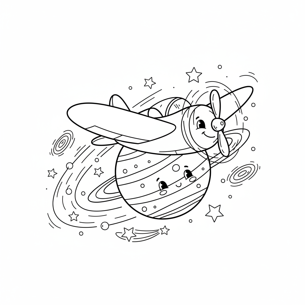 Coloriage coloriage planete 5