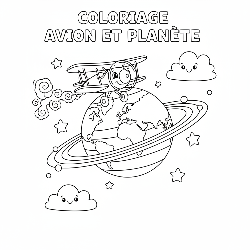 Coloriage coloriage planète à imprimer 2
