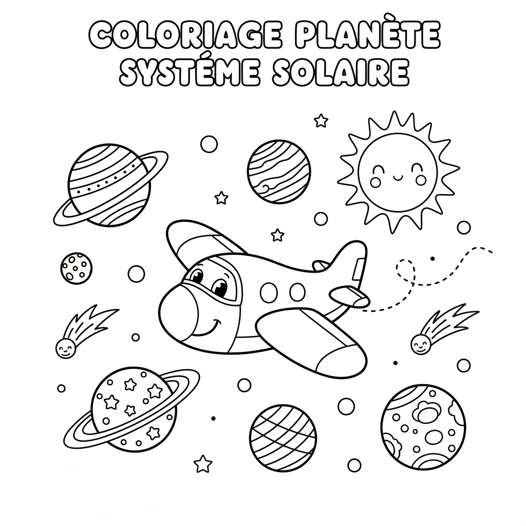 Coloriage coloriage planete systeme solaire 2