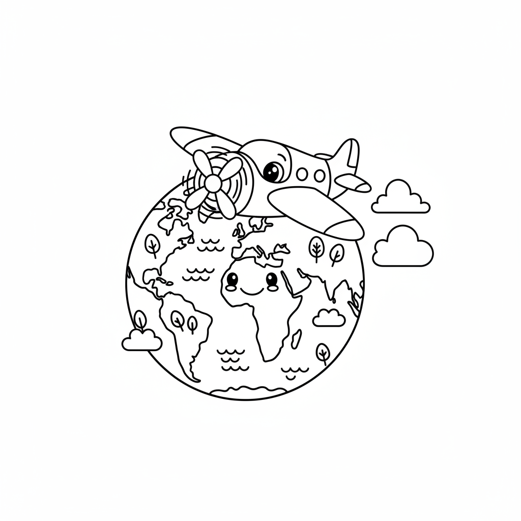 Coloriage coloriage planète terre