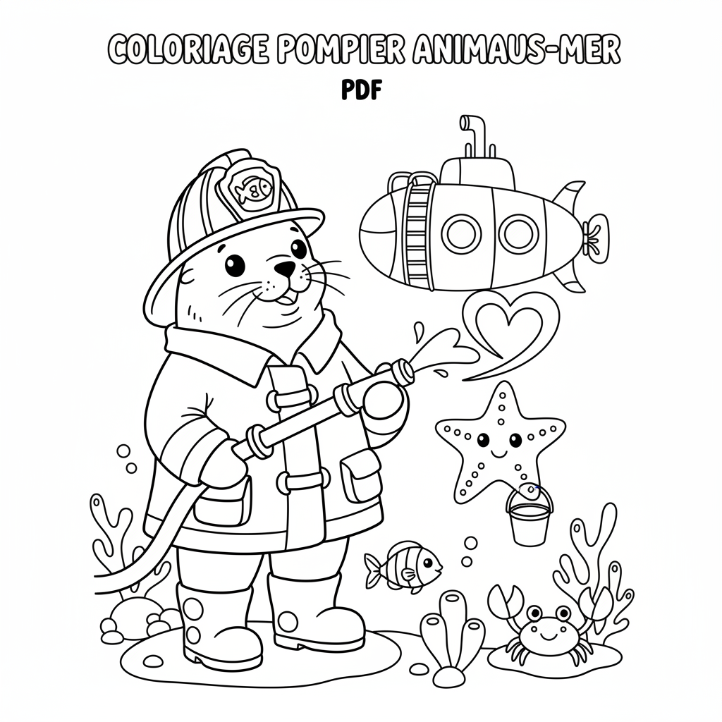 Coloriage Pompier À Imprimer Pdf Gratuit à Imprimer