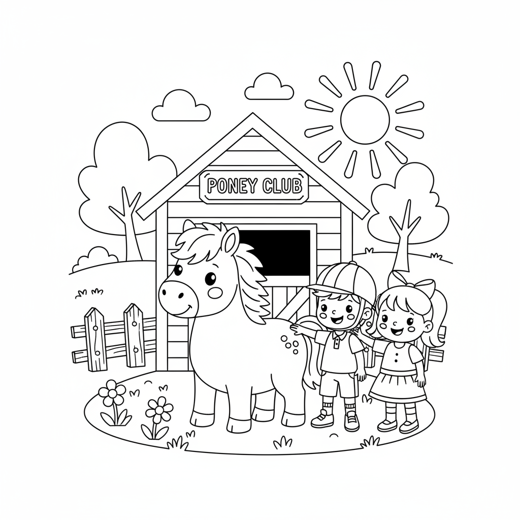 Coloriage coloriage poney club