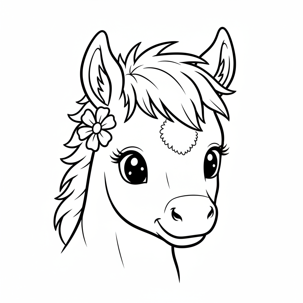 Coloriage coloriage poulain 4