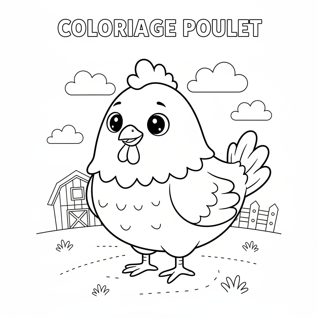Coloriage coloriage poulet