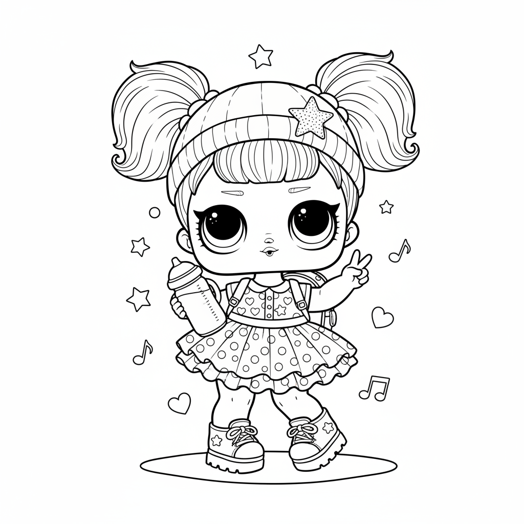 Coloriage coloriage poupee lol bebe 2
