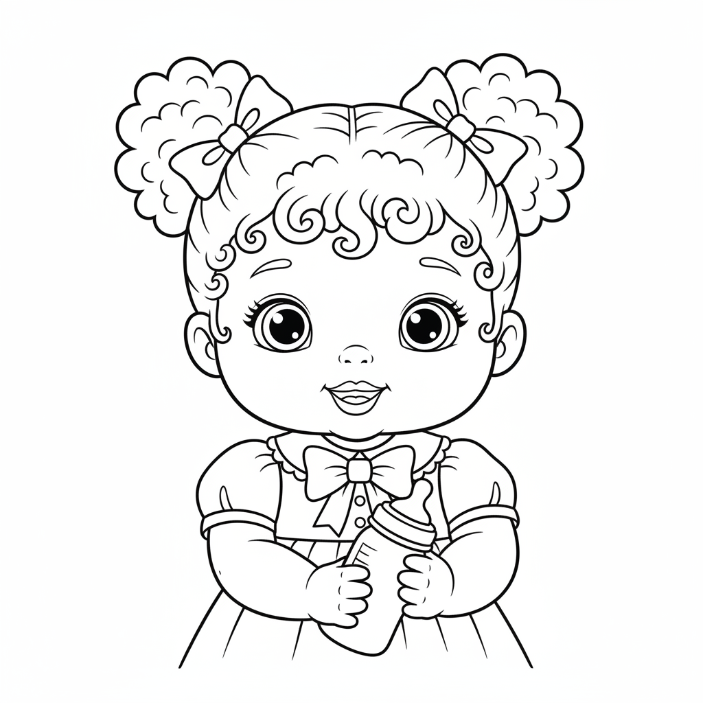 Coloriage coloriage poupee lol bebe 4