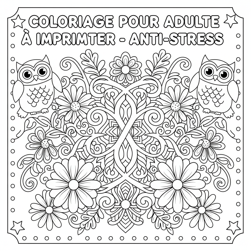 Coloriage coloriage pour adulte à imprimer
