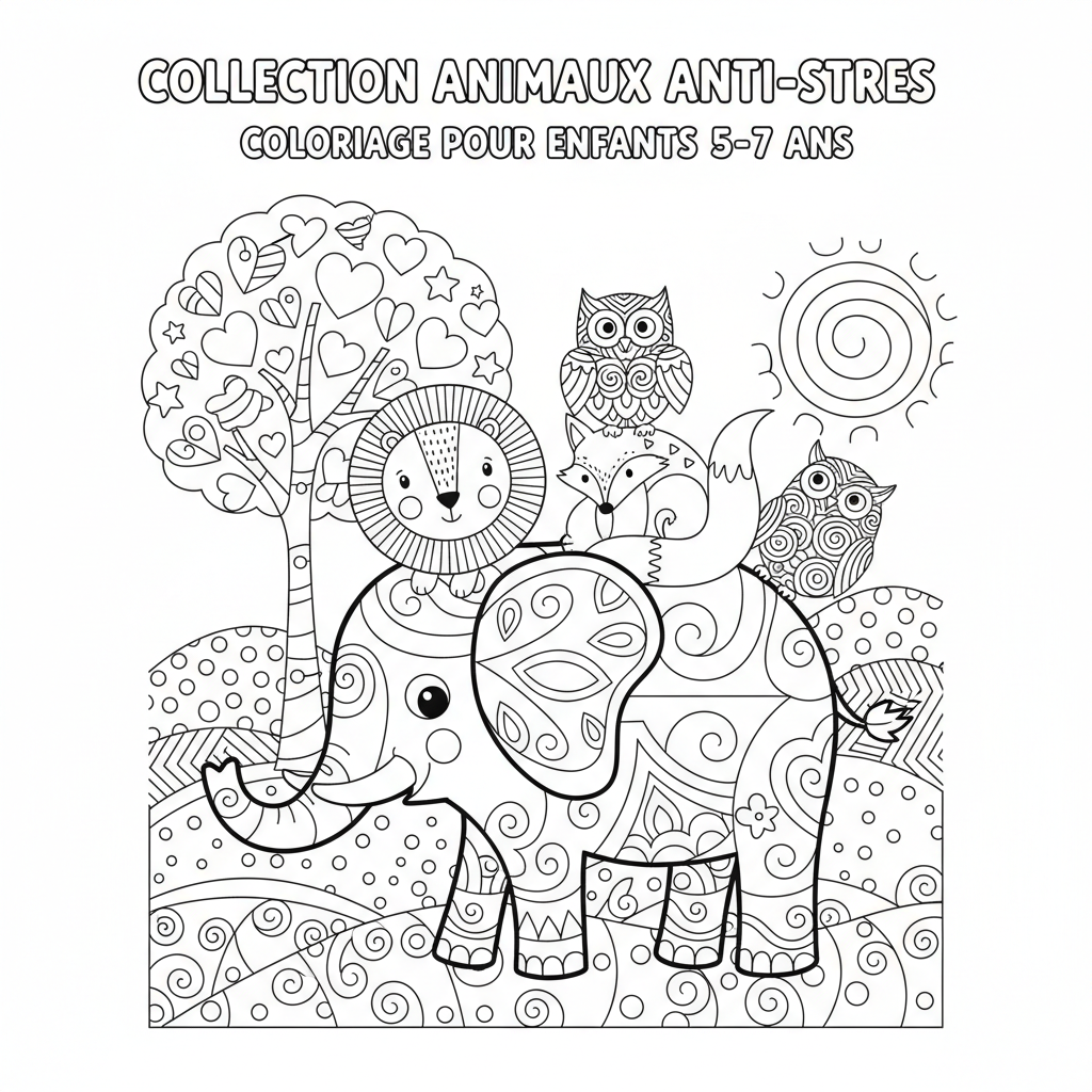 Coloriage coloriage pour adulte animaux 2