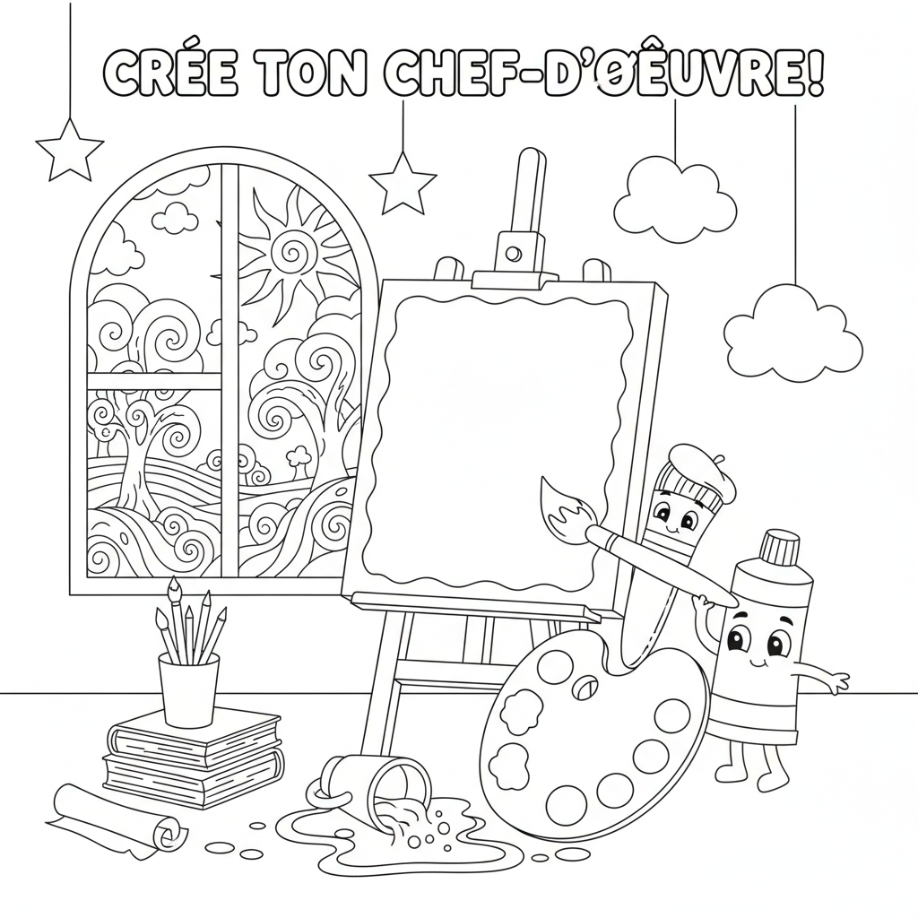 Coloriage coloriage pour peinture 2