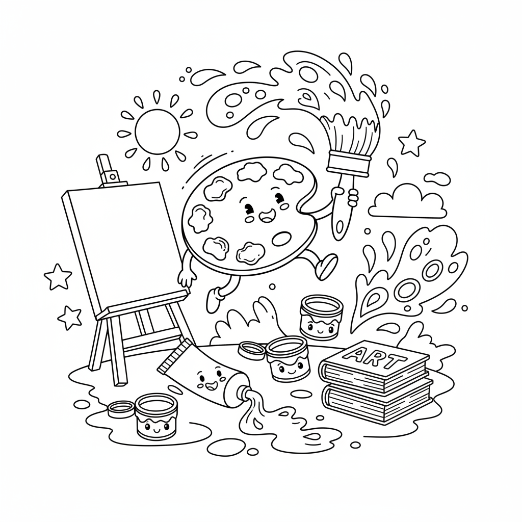 Coloriage coloriage pour peinture 5