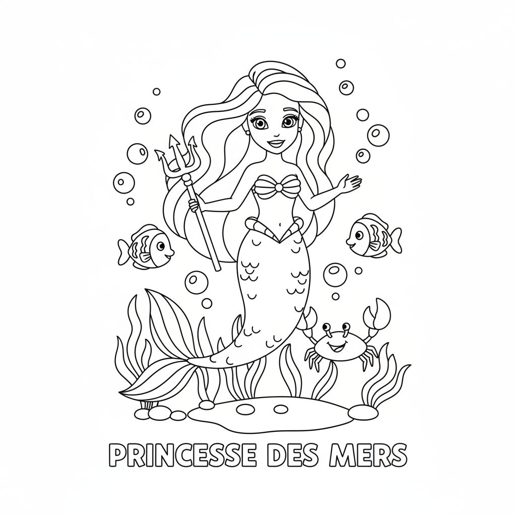 Coloriage coloriage princesse arielle