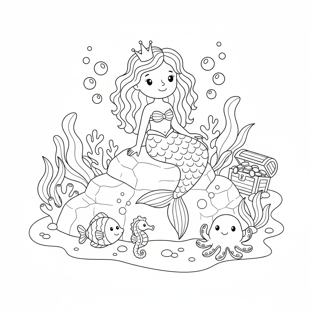 Coloriage coloriage princesse arielle 3