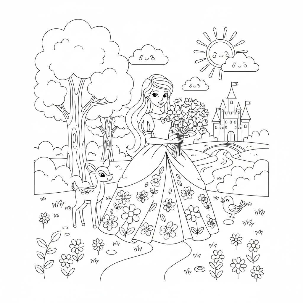 Coloriage coloriage princesse de disney 3