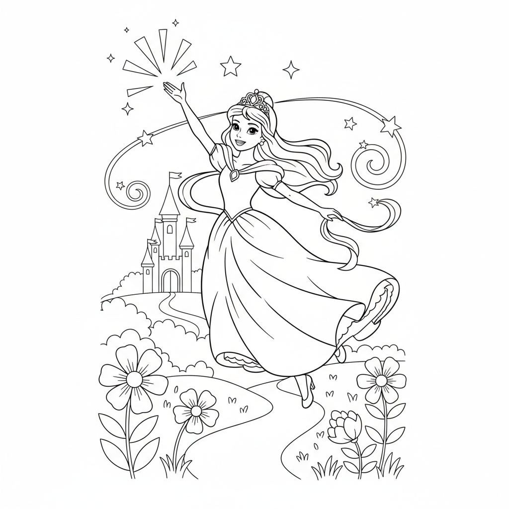 Coloriage coloriage princesse de disney 5