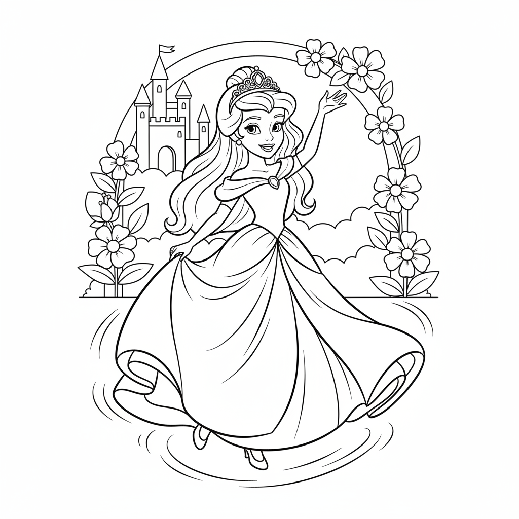 Coloriage coloriage princesse disney 5