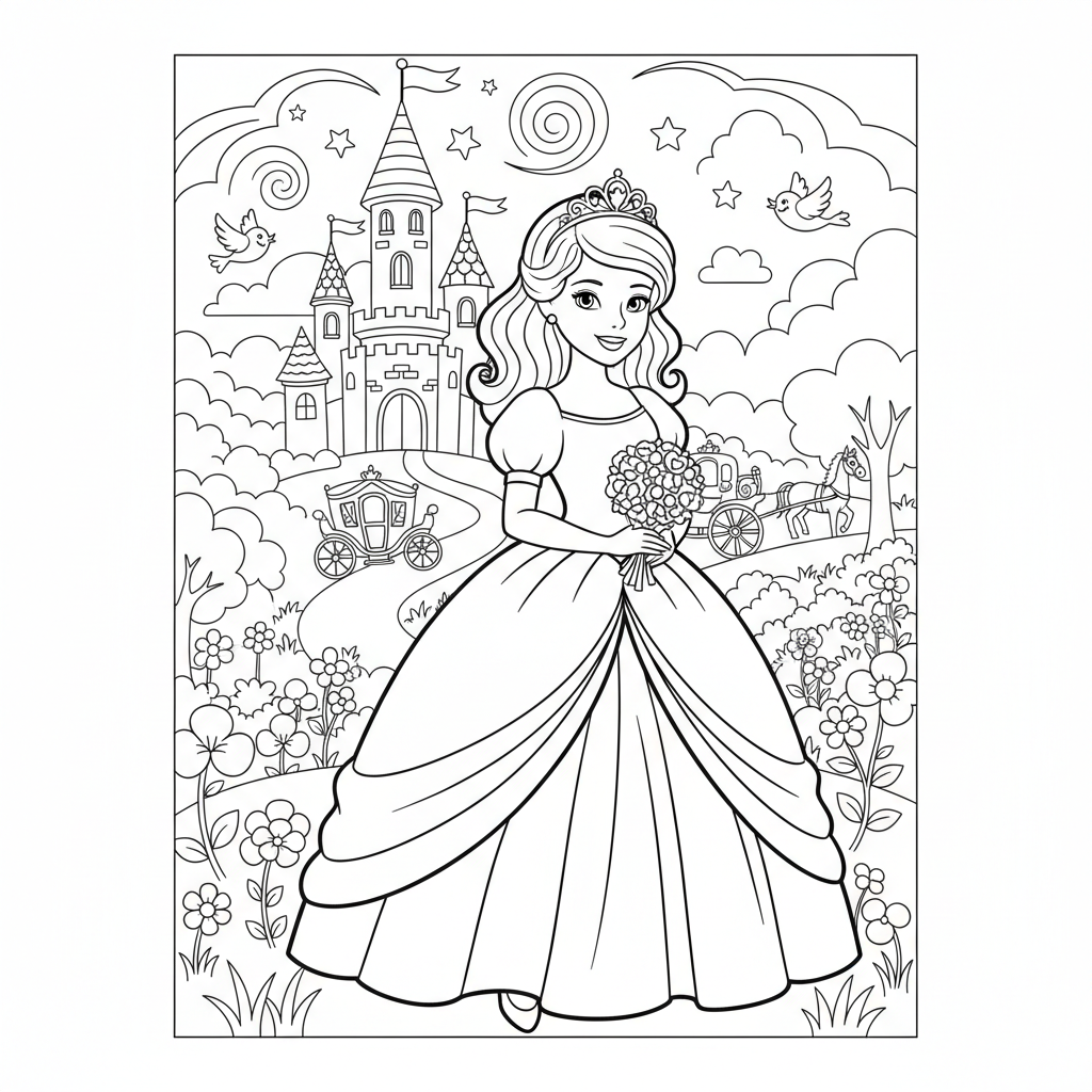 Coloriage coloriage princesse disney à imprimer 2