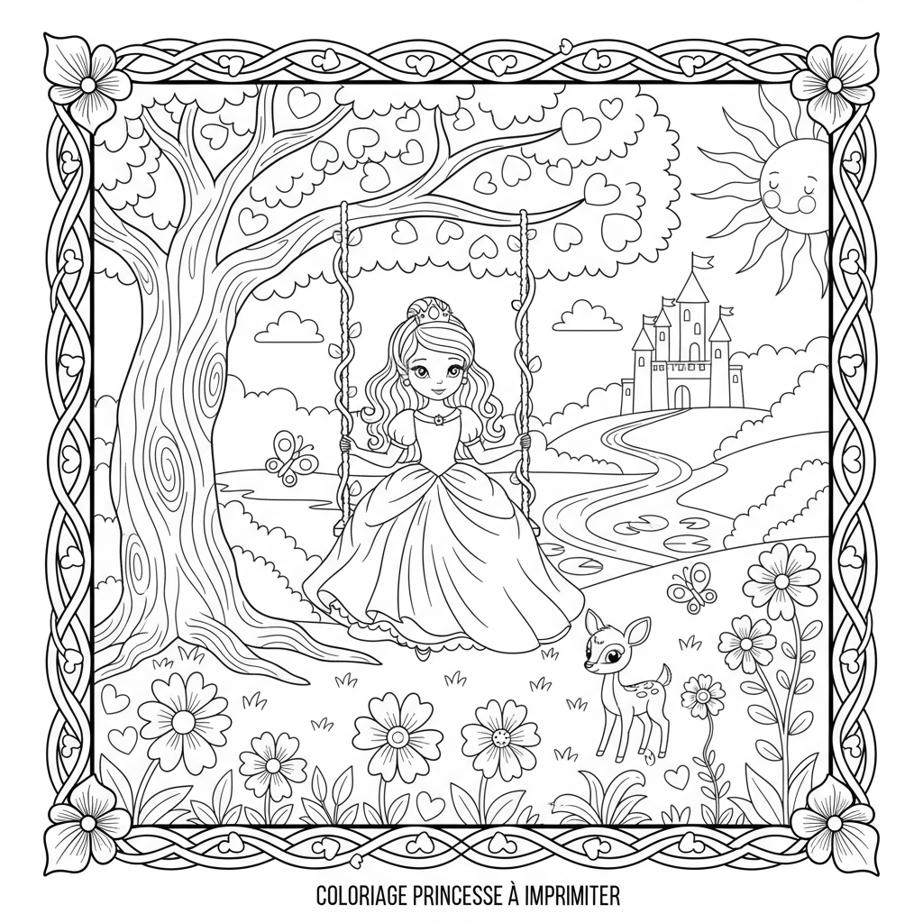 Coloriage coloriage princesse disney à imprimer 3