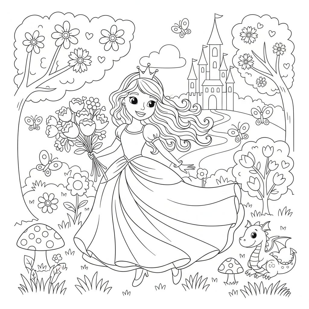 Coloriage coloriage princesse disney à imprimer 5