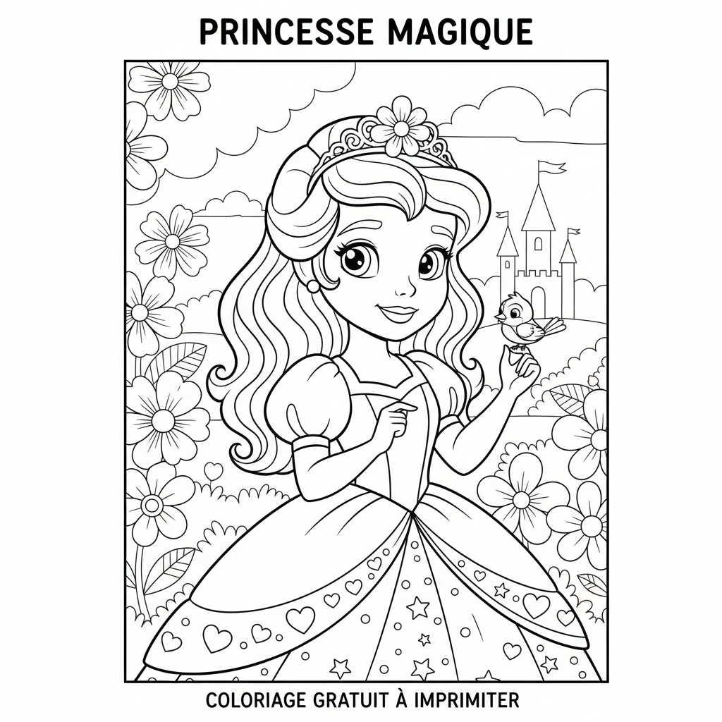 Coloriage coloriage princesse disney à imprimer gratuit 4
