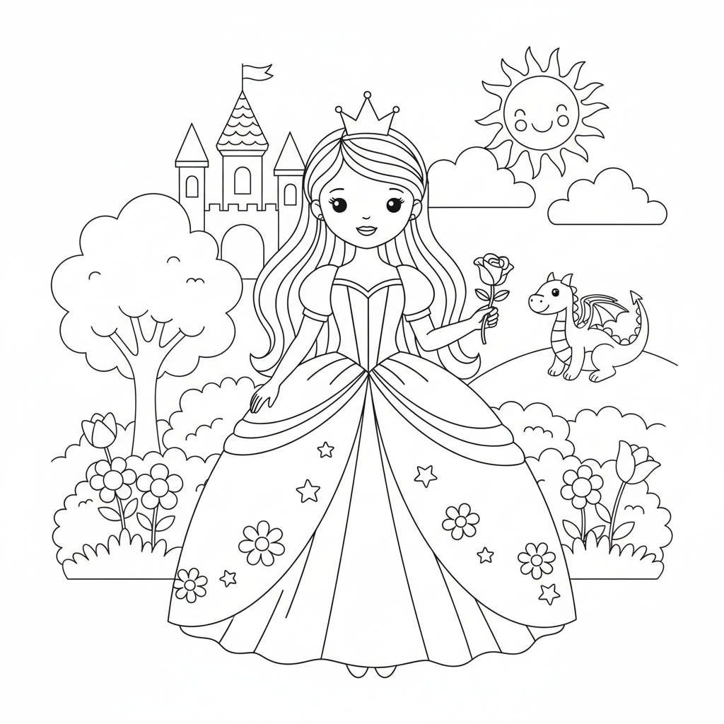Coloriage coloriage princesse disney belle