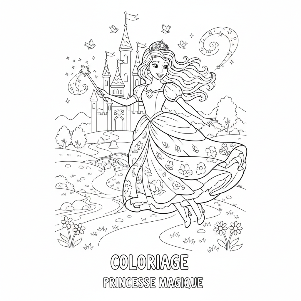 Coloriage coloriage princesse disney gratuit à imprimer 5