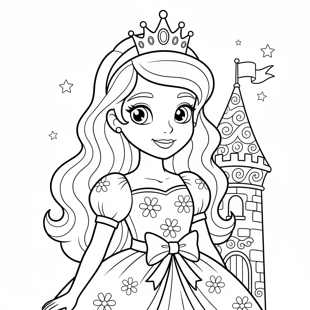 Coloriage coloriage princesse disney imprimer 4