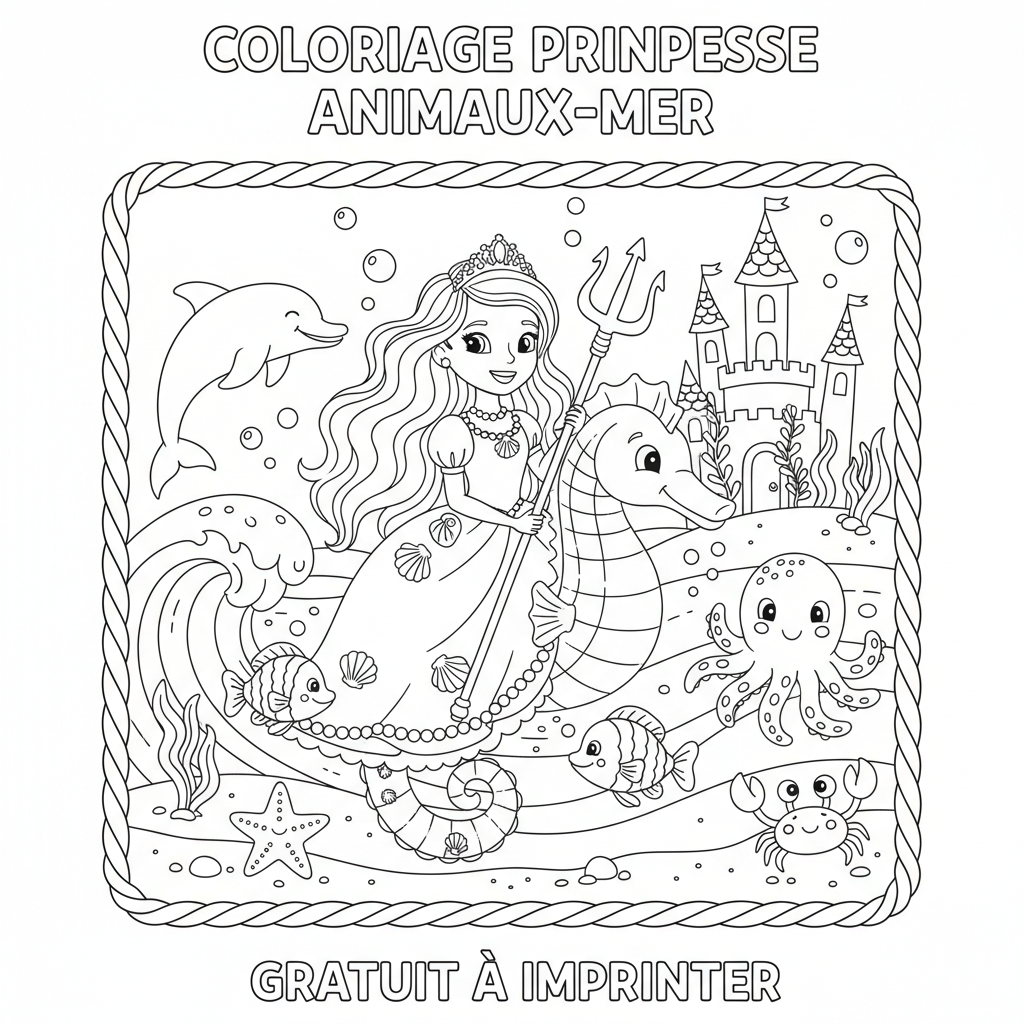 Coloriage coloriage princesse imprimer gratuit 2