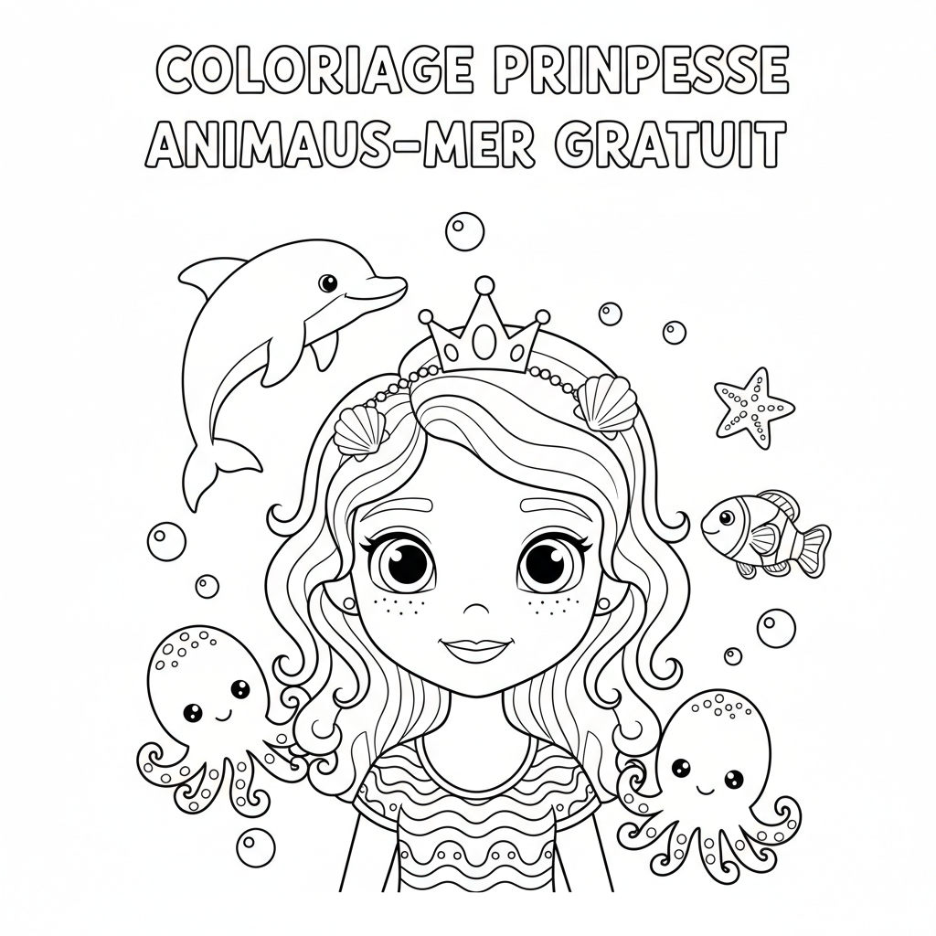 Coloriage coloriage princesse imprimer gratuit 4