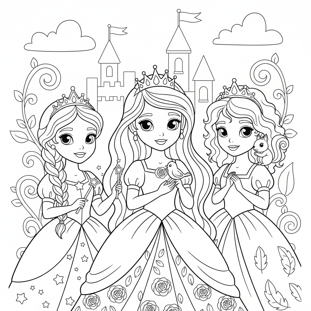 Coloriage coloriage princesses disney 4