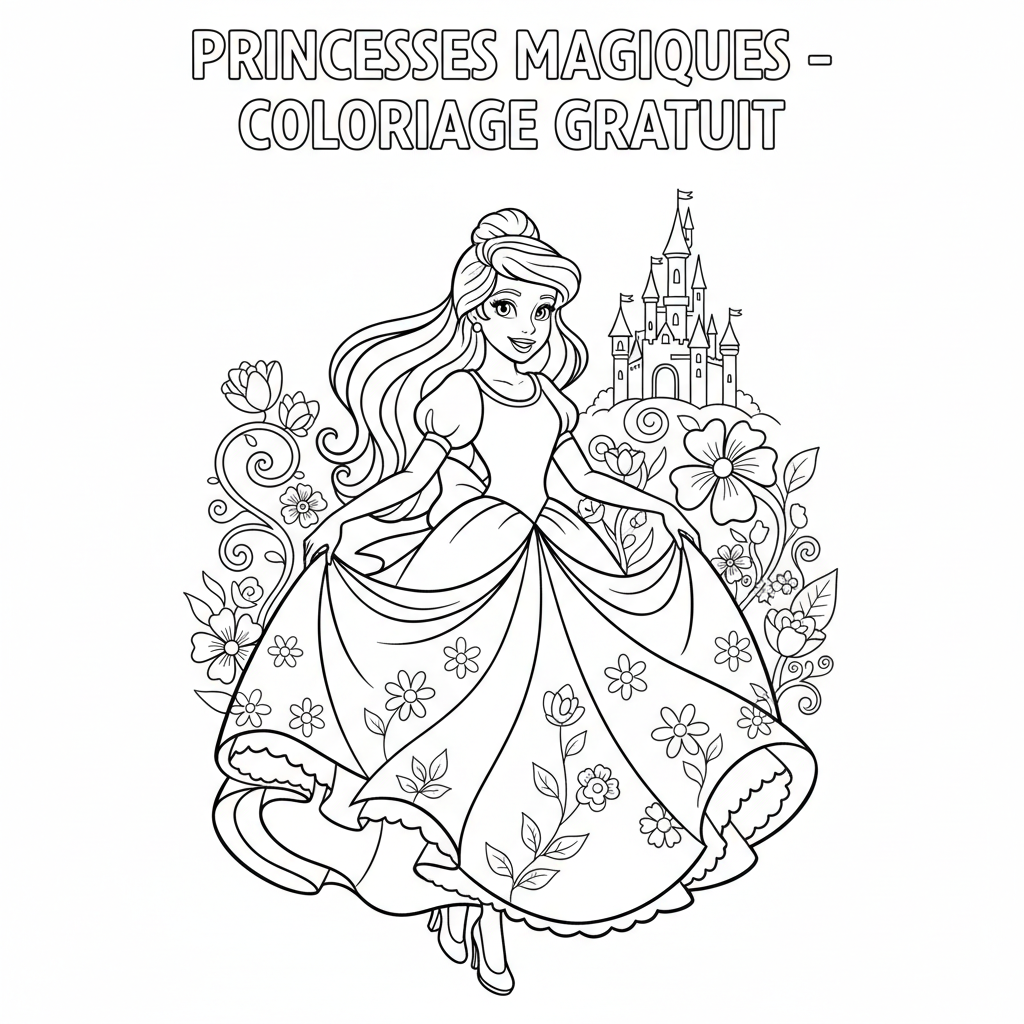 Coloriage coloriage princesses disney à imprimer gratuit 5