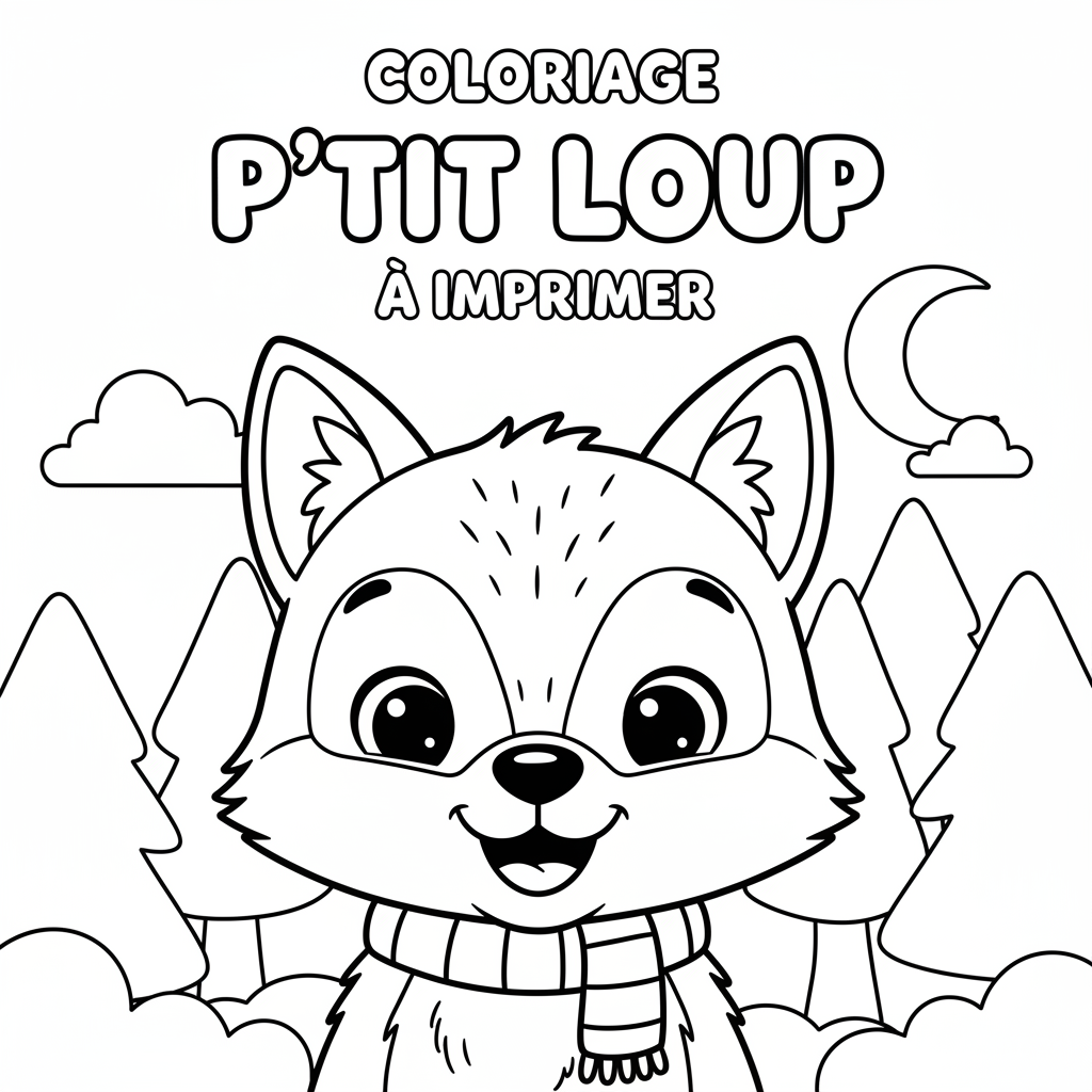 Coloriage coloriage p'tit loup à imprimer 4