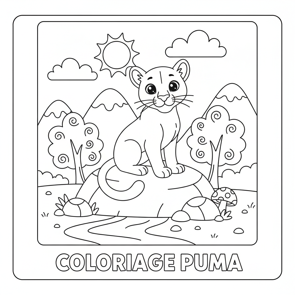 Coloriage coloriage puma 3