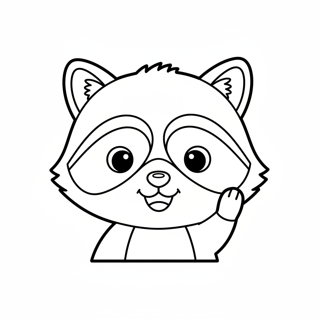 Coloriage coloriage raton laveur 4