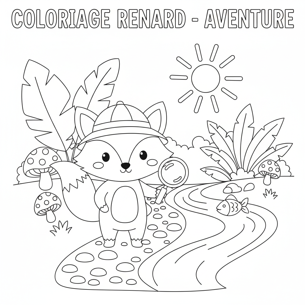 Coloriage coloriage renard 2